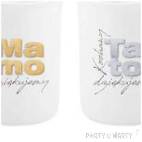 zestaw kubkow mamo tato dziekujemy zloto szary bgtech 290 ml