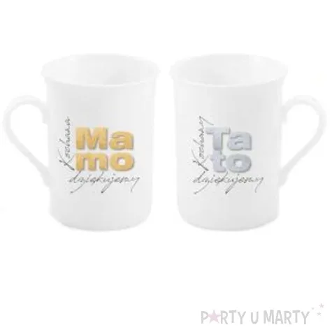 zestaw kubkow mamo tato dziekujemy zloto szary bgtech 290 ml