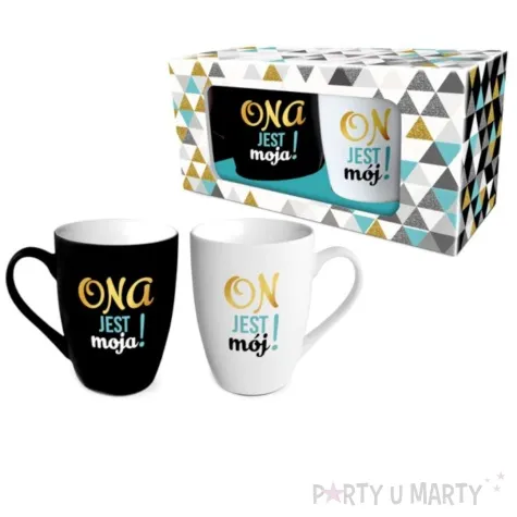 zestaw kubkow ona jest moja on jest moj bgtech 2 szt