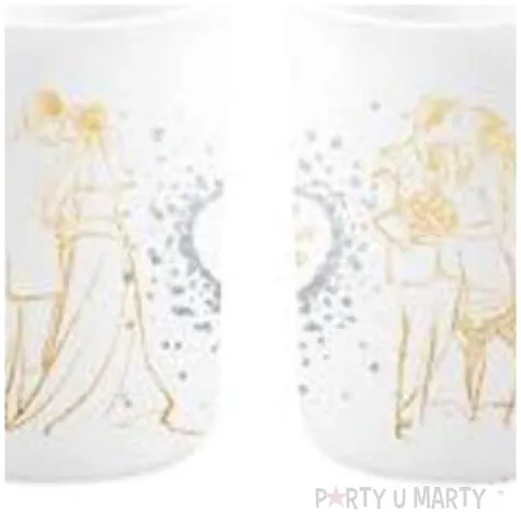 zestaw kubkow para mloda bialo zloty bgtech 290 ml