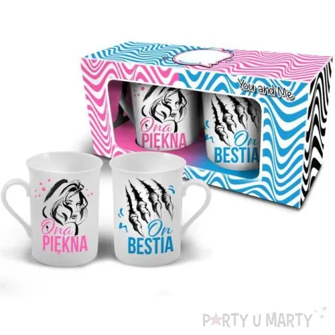 zestaw kubkow piekna i bestia bgtech 290 ml 2 szt