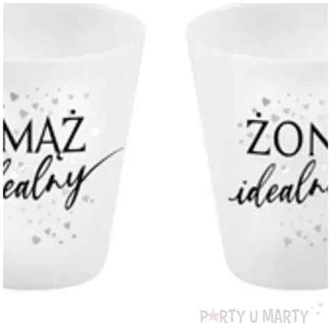 zestaw kubkow zona idealna maz idealny bialo srebrny bgtech 300 ml