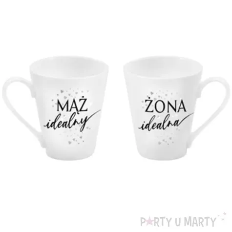 zestaw kubkow zona idealna maz idealny bialo srebrny bgtech 300 ml