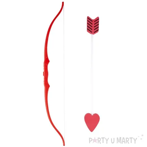 zestaw kupidyn luk i strzaly czerwony funnyfashion 50 cm