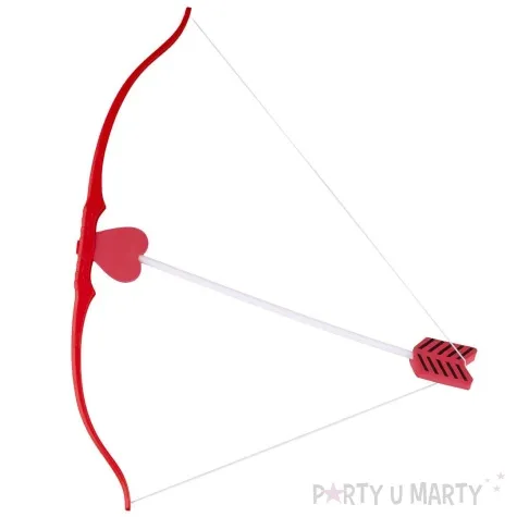 zestaw kupidyn luk i strzaly czerwony funnyfashion 50 cm