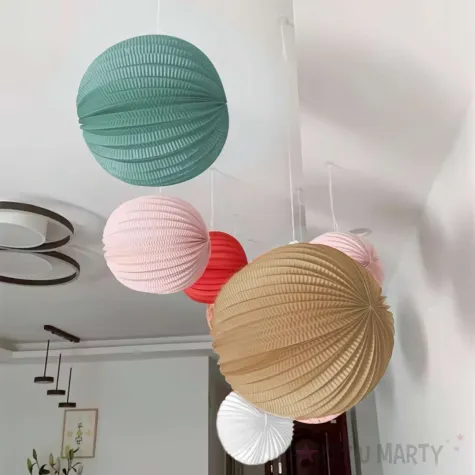 zestaw lampionow papierowych harmonijka mix partydeco 19 31 cm 3 szt