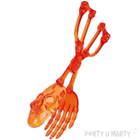 zestaw lyzki kosci do salatki pomaranczowy guirca 28 cm