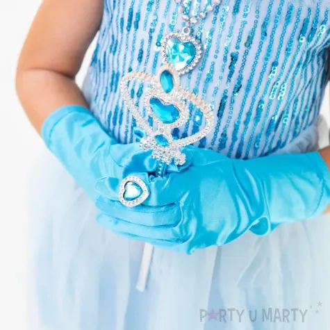 zestaw mala ksiezniczka komplet akcesoriow blekitny partypal 8 szt