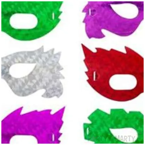 zestaw maski karnawalowe holo mix godan 6 szt