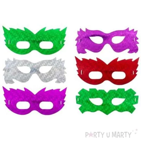 zestaw maski karnawalowe holo mix godan 6 szt