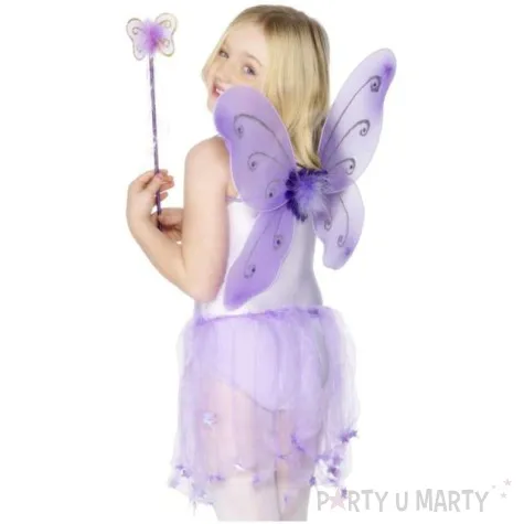 zestaw motylek fioletowy smiffys