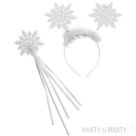 zestaw mrozny aniolek opaska rozdzka funny fashion