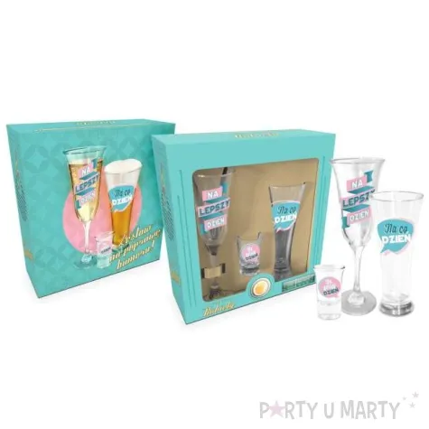 zestaw naczyn 3 kieliszki niezbednik kobiety bgtech 3 szt