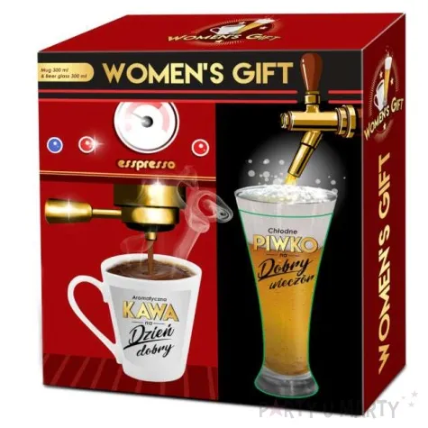 zestaw naczyn kubek i mala szklanka do piwa bgtech