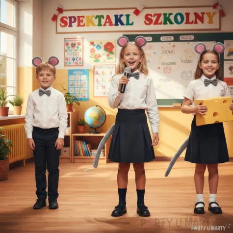 zestaw opaska ogon i muszka mysz szary tropic