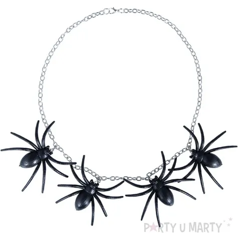 zestaw pajak kolczyki i naszyjnik czarny guirca
