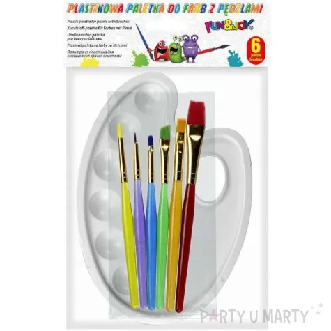 zestaw paletka do farb i pedzle titanum