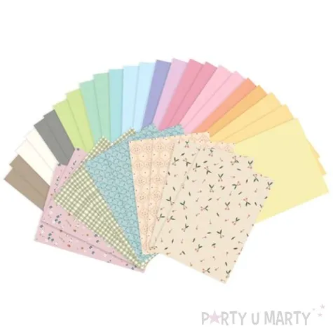 zestaw papierow kolorowych wycinanka a4 partydeco 34 arkusze