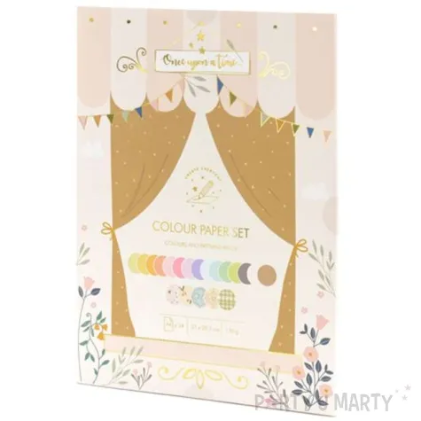 zestaw papierow kolorowych wycinanka a4 partydeco 34 arkusze