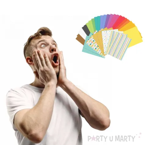 zestaw papierow kolorowych wycinanka partydeco a4 34 arkusze