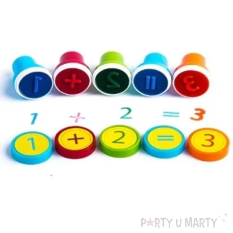 zestaw pieczatek dla dzieci cyferki