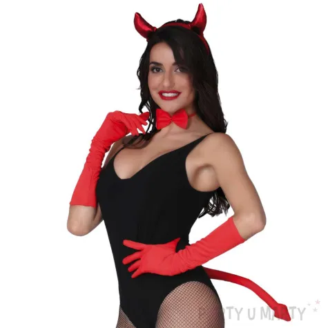 zestaw piekielna diablica czerwony guirca 3 szt