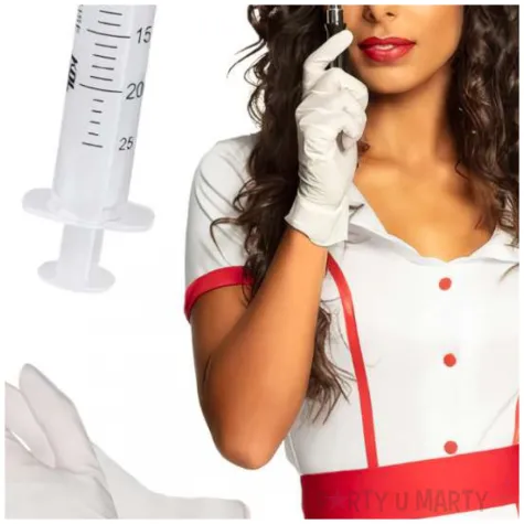 zestaw pielegniarka rekawiczki strzykawka otoskop boland