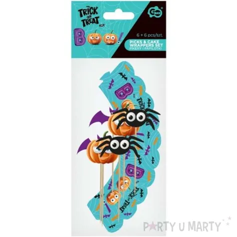 zestaw pikerow i papilotek halloween boo godan 6 6 szt