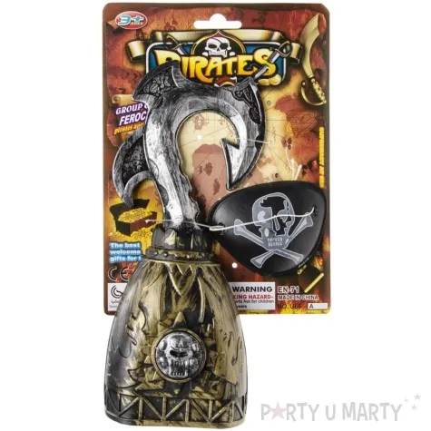 zestaw pirat hak i opaska na oczy lg imports 2 szt