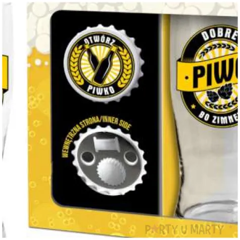 zestaw pokal otwieracz dobre piwo bgtech 500 ml