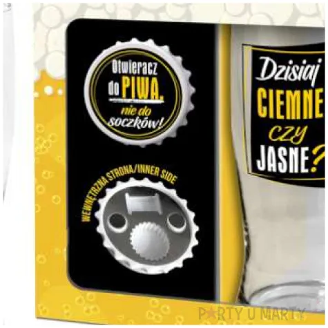 zestaw pokal otwieracz dzisiaj ciemne bgtech 500 ml