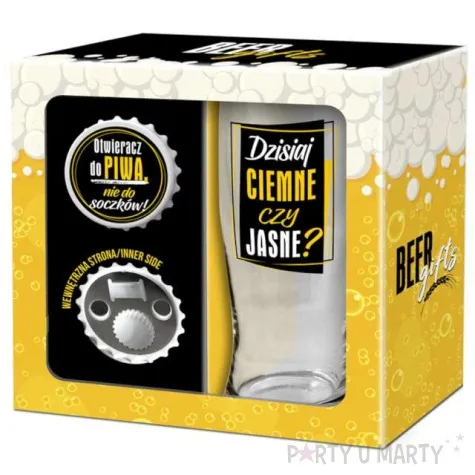 zestaw pokal otwieracz dzisiaj ciemne bgtech 500 ml