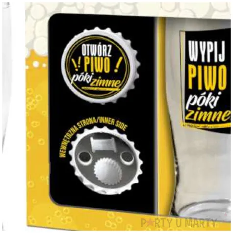zestaw pokal otwieracz wypij piwo bgtech 500 ml