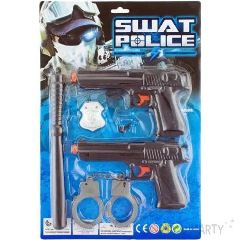 zestaw policjanta 2 pistolety i palka godan