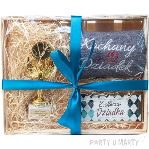 zestaw prezentowy czekolada recznik puchar dla dziadka giftworld