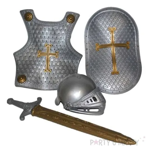 zestaw srebrny rycerz deluxe funnyfashion