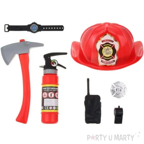 zestaw strazak topor helm gasnica godan 10 szt