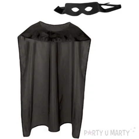 zestaw superbohater maska peleryna czarny boland