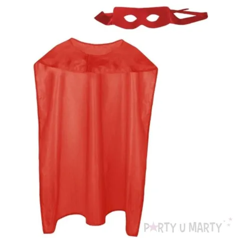 zestaw superbohater maska peleryna czerwony boland