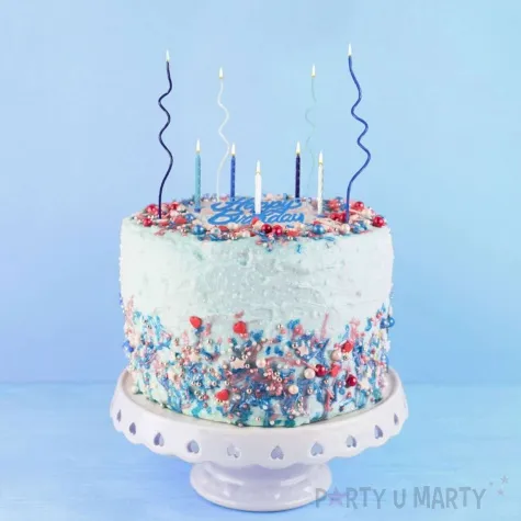 zestaw swieczki urodzinowe niebieskie arpex 37 szt