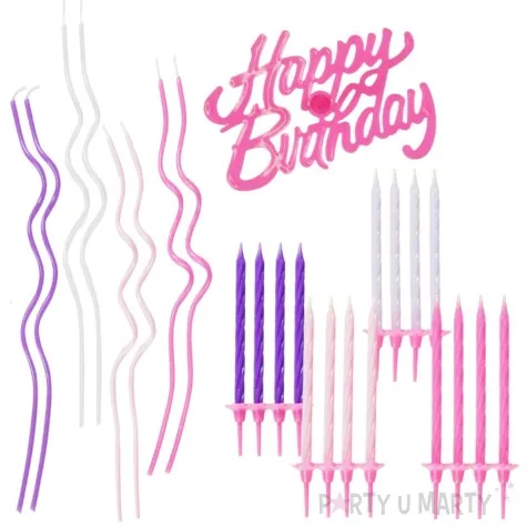 zestaw swieczki urodzinowe rozowe arpex 10 szt
