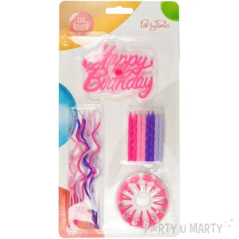 zestaw swieczki urodzinowe rozowe arpex 10 szt