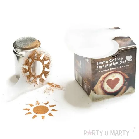 zestaw szablony do kawy z shakerem gadgetmaster 16 szt