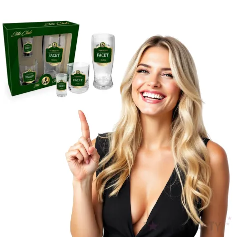 zestaw szklanek prawdziwy facet przezroczyste bgtech 3 sztuki