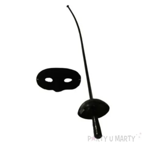 zestaw szpada zorro czarny kraszek 59 cm