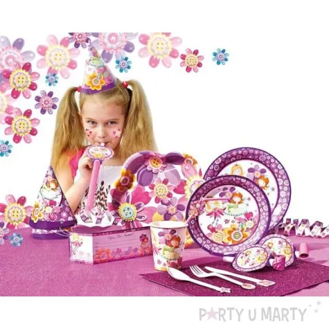 zestaw sztuccow kwiatowe wrozki rozowe godan m 24 szt