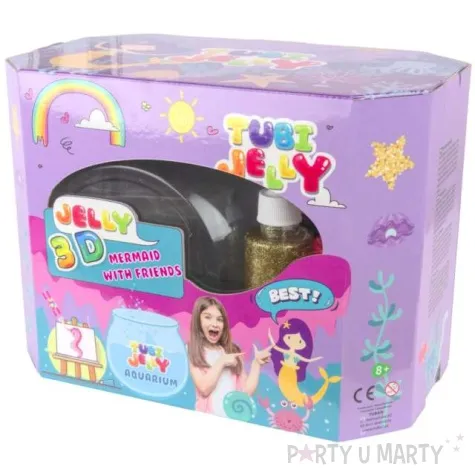 zestaw tubi jelly syrenka 8 kolorow duze akwarium tuban