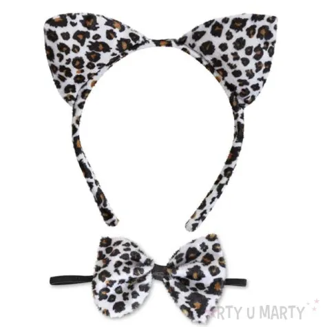 zestaw uszy lamparta z mucha fries