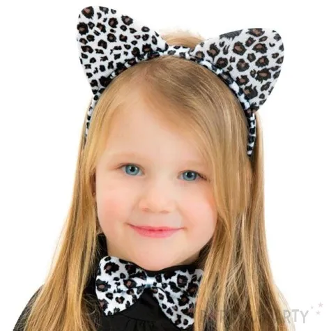 zestaw uszy lamparta z mucha fries