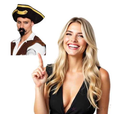 zestaw wasy i broda pirata kapitana boland